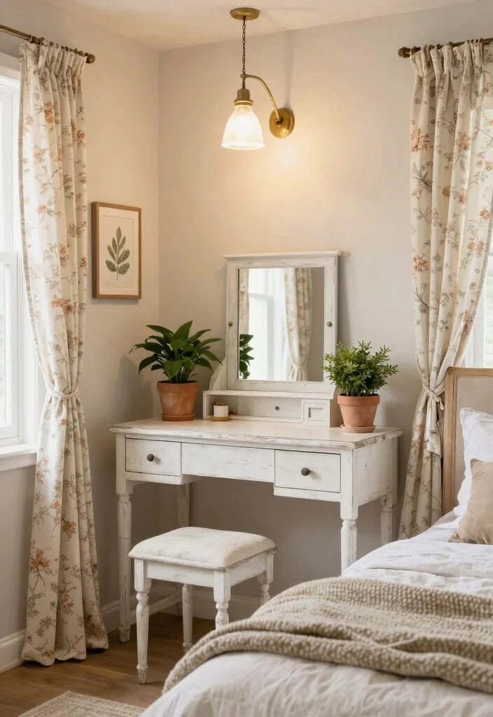10 Aesthetic Bedroom Vanity Ideas for a Polished Look 15 10 Aesthetic Bedroom Vanity Ideas for a Polished Look 5. Cozy Cottage Vibe 0