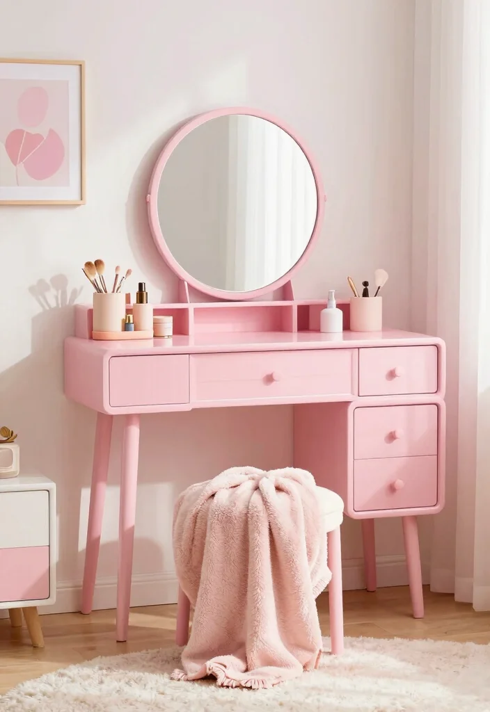 10 Aesthetic Bedroom Vanity Ideas for a Polished Look 27 10 Aesthetic Bedroom Vanity Ideas for a Polished Look 7. Soft Pastels 0
