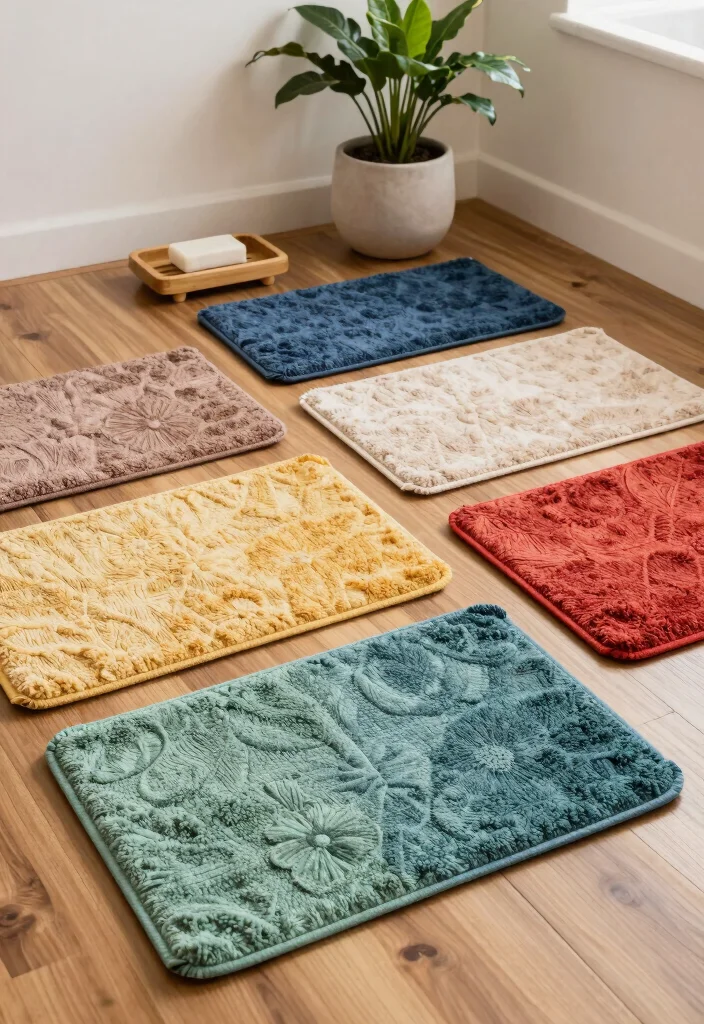 10 Bathroom Mat Ideas That Add Comfort and Style 1 10 Bathroom Mat Ideas That Add Comfort and Style 1. Recycled Cotton Bath Mats 0