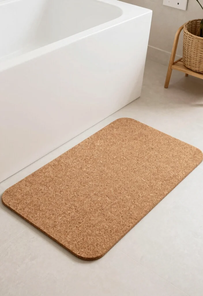10 Bathroom Mat Ideas That Add Comfort and Style 25 10 Bathroom Mat Ideas That Add Comfort and Style 5. Cork Bath Mats 0