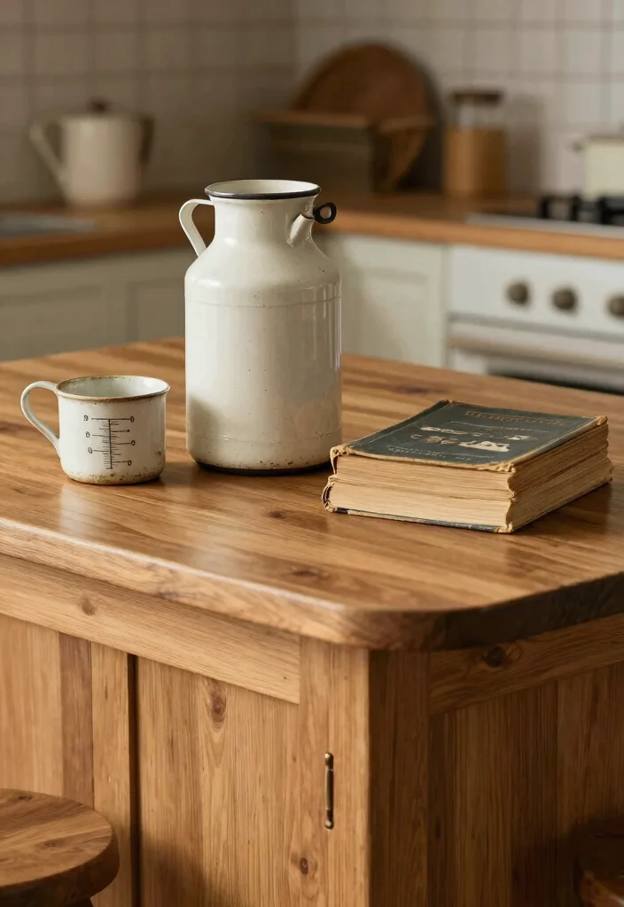 10 Kitchen Island Decor Ideas That Look Styled 5. Vintage Kitchen Accessories 0