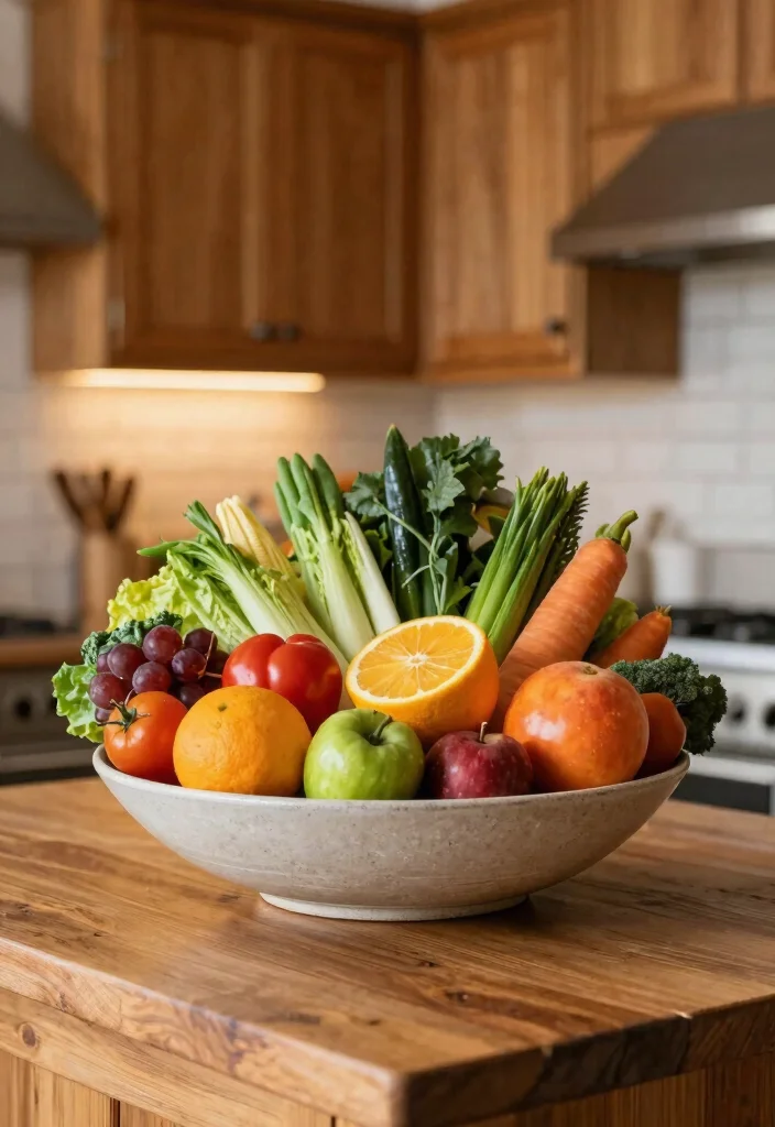 10 Kitchen Island Decor Ideas That Look Styled 6. Colorful Produce Displays 0