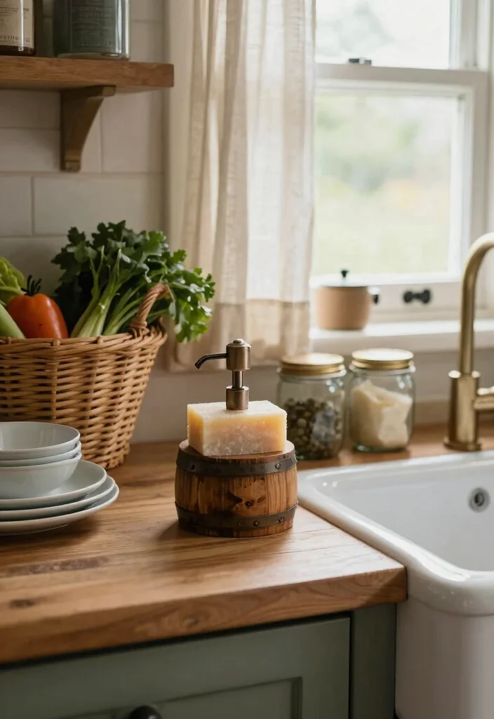 10 Kitchen Soap Dispenser Ideas That Look Built In 13 10 Kitchen Soap Dispenser Ideas That Look Built In 3. Rustic Wood Barrel Dispenser 0