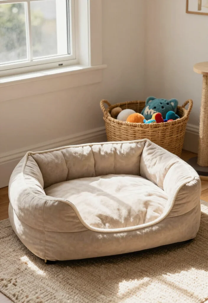 10 Living Room Corner Decorating Ideas That Feel Intentional 59 10 Living Room Corner Decorating Ideas That Feel Intentional 9. Playful Pet Corner 0