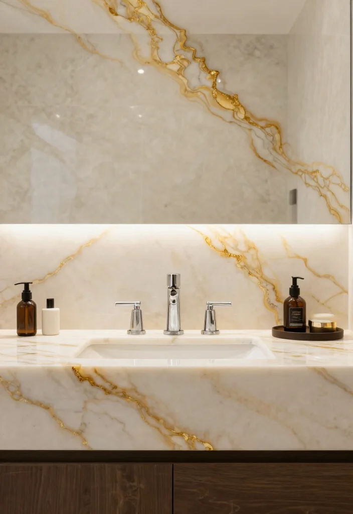 10 Onyx Bathroom Ideas That Look Ultra Luxurious 23 10 Onyx Bathroom Ideas That Look Ultra Luxurious 3. Onyx Backsplashes That Wow 0