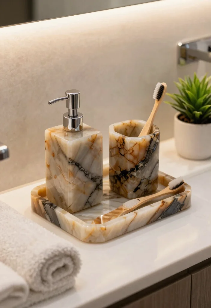 10 Onyx Bathroom Ideas That Look Ultra Luxurious 35 10 Onyx Bathroom Ideas That Look Ultra Luxurious 5. Elegant Onyx Accessories 0