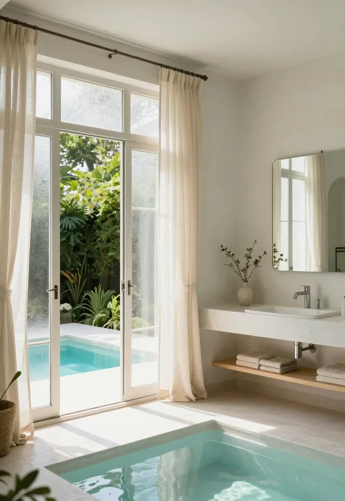 10 Pool Bathroom Ideas Designed for Easy Cleaning and Style 24 10 Pool Bathroom Ideas Designed for Easy Cleaning and Style 4. Incorporate Natural Light 0