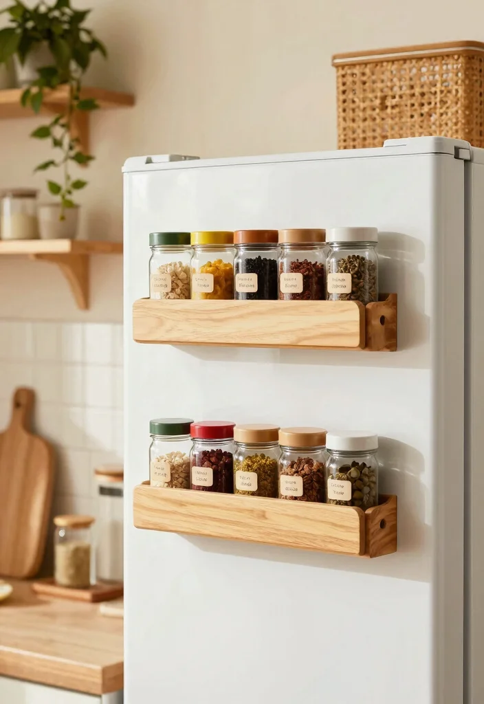 10 Simple Small Kitchen Ideas Indian Homes Love 4. Magnetic Spice Racks 0