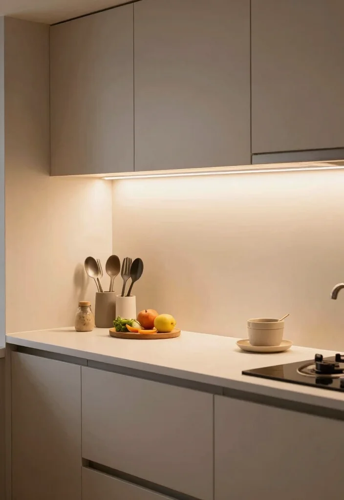 10 Simple Small Kitchen Ideas Indian Homes Love 5. Under Cabinet Lighting 0