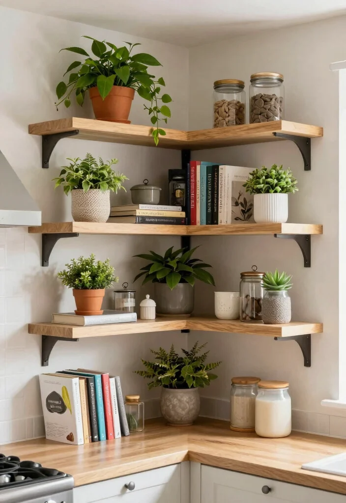 10 Simple Small Kitchen Ideas Indian Homes Love 7. Corner Shelves 0