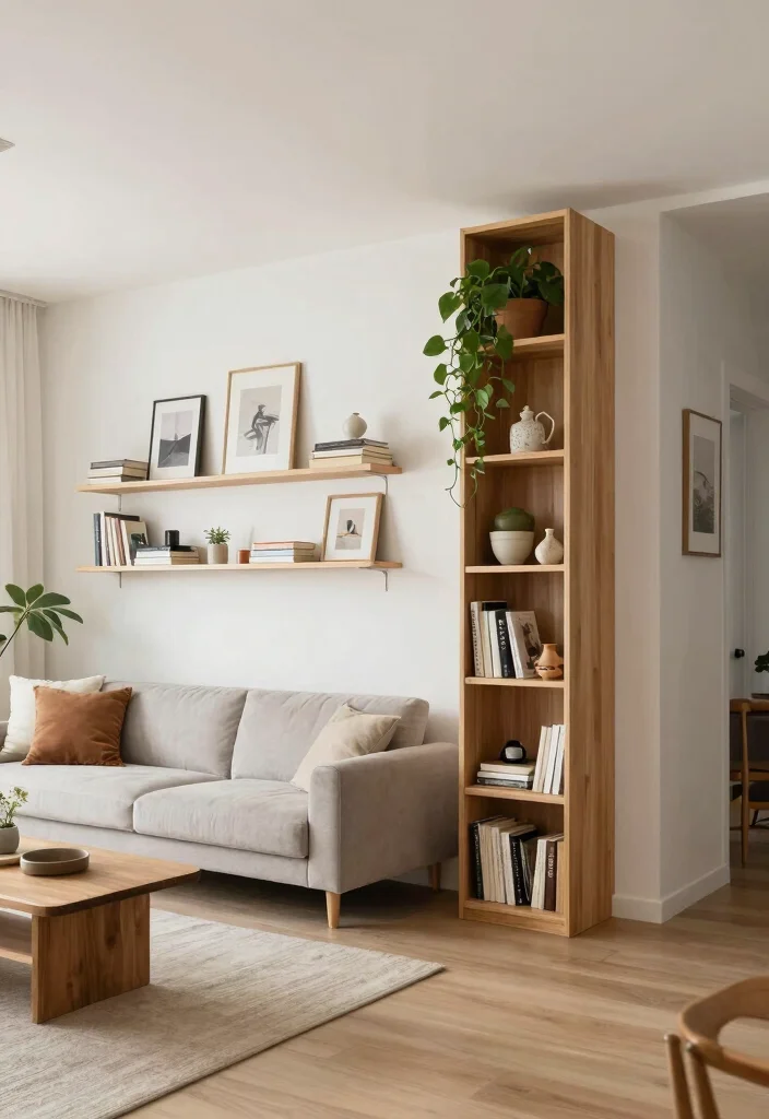 10 Single Wide Living Room Ideas That Feel Open 4. Incorporate Vertical Storage Solutions 0