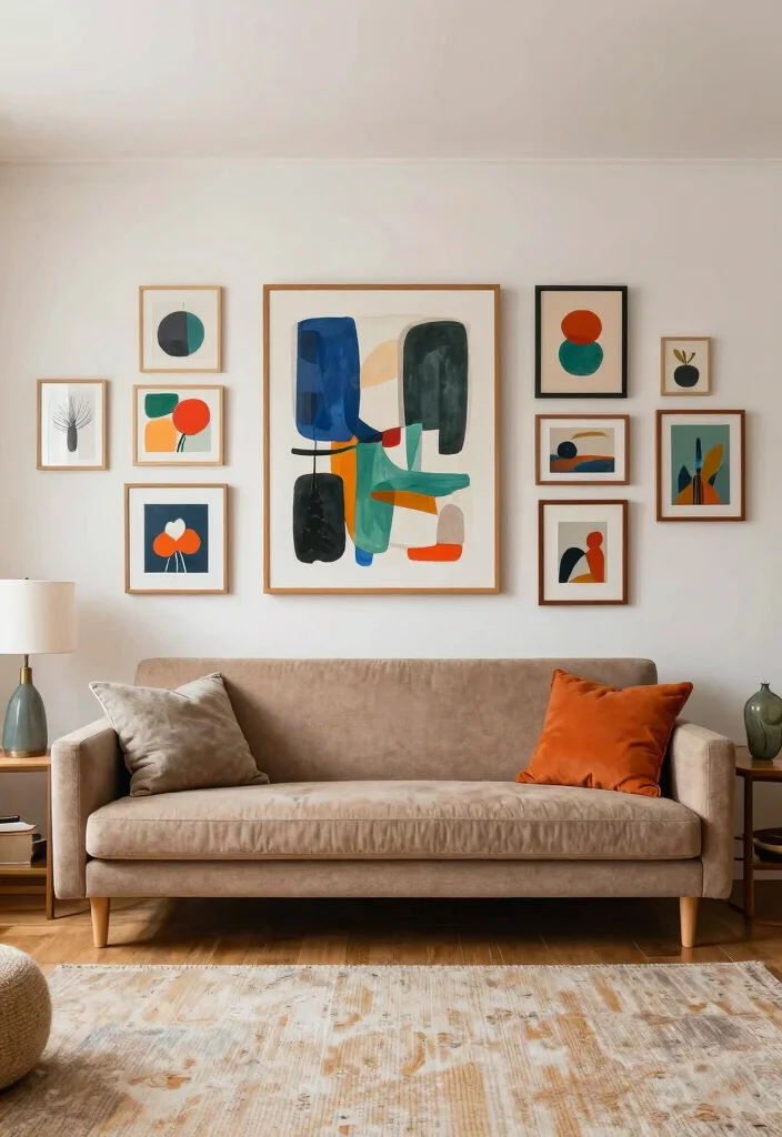 10 Single Wide Living Room Ideas That Feel Open 9. Use Wall Art Strategically 0