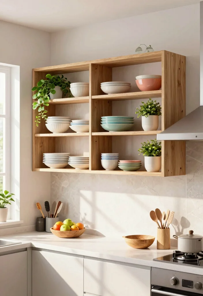 10 Small Apartment Kitchen Ideas That Feel Bigger 1. Opt for Open Shelving 0