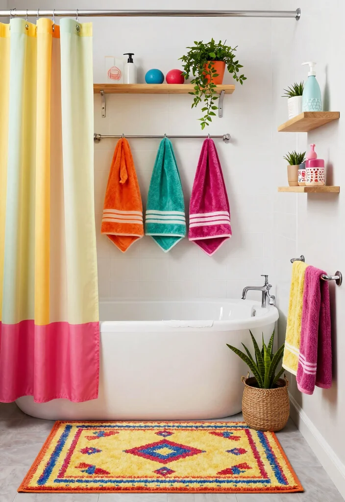 10 Small Bathroom Decorating Ideas That Make a Big Difference 26 10 Small Bathroom Decorating Ideas That Make a Big Difference 6. Add a Splash of Color with Accessories 0