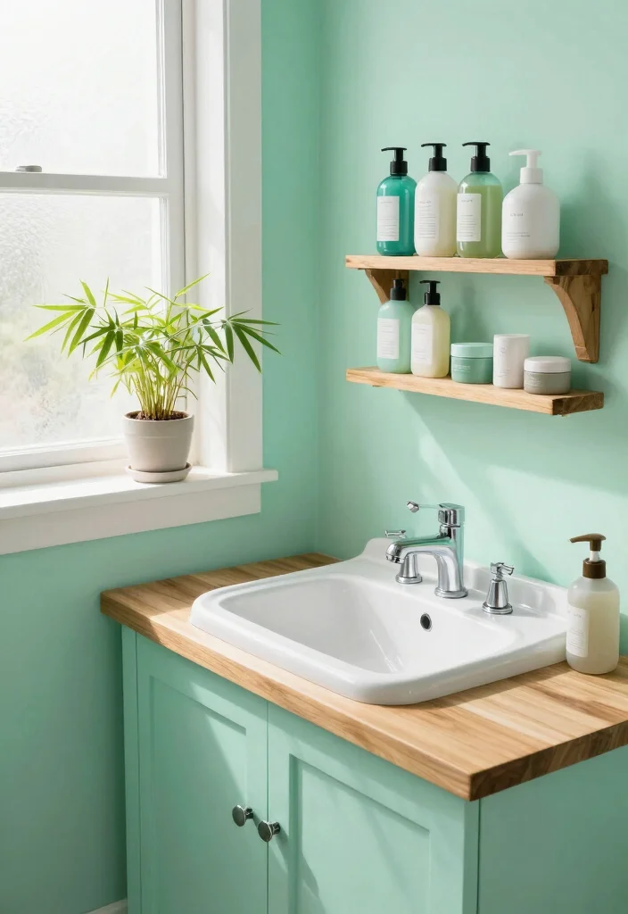 10 Small Bathroom Paint Ideas That Brighten Instantly 1 10 Small Bathroom Paint Ideas That Brighten Instantly 1. Soft Mint Green 0