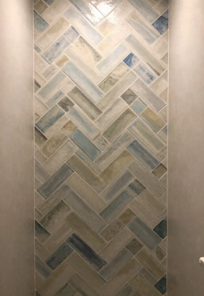 10 Small Bathroom Shower Only Ideas That Feel Open 7. Creative Tile Patterns 0