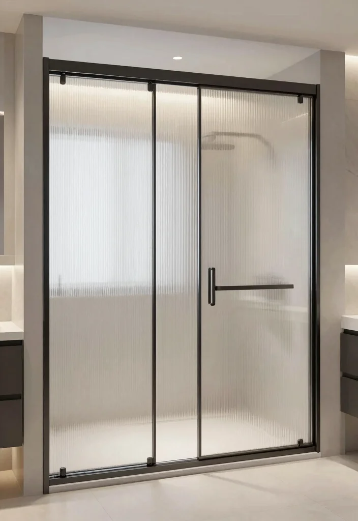 10 Small Bathroom Shower Only Ideas That Feel Open 8. Sliding Doors for Efficiency 0