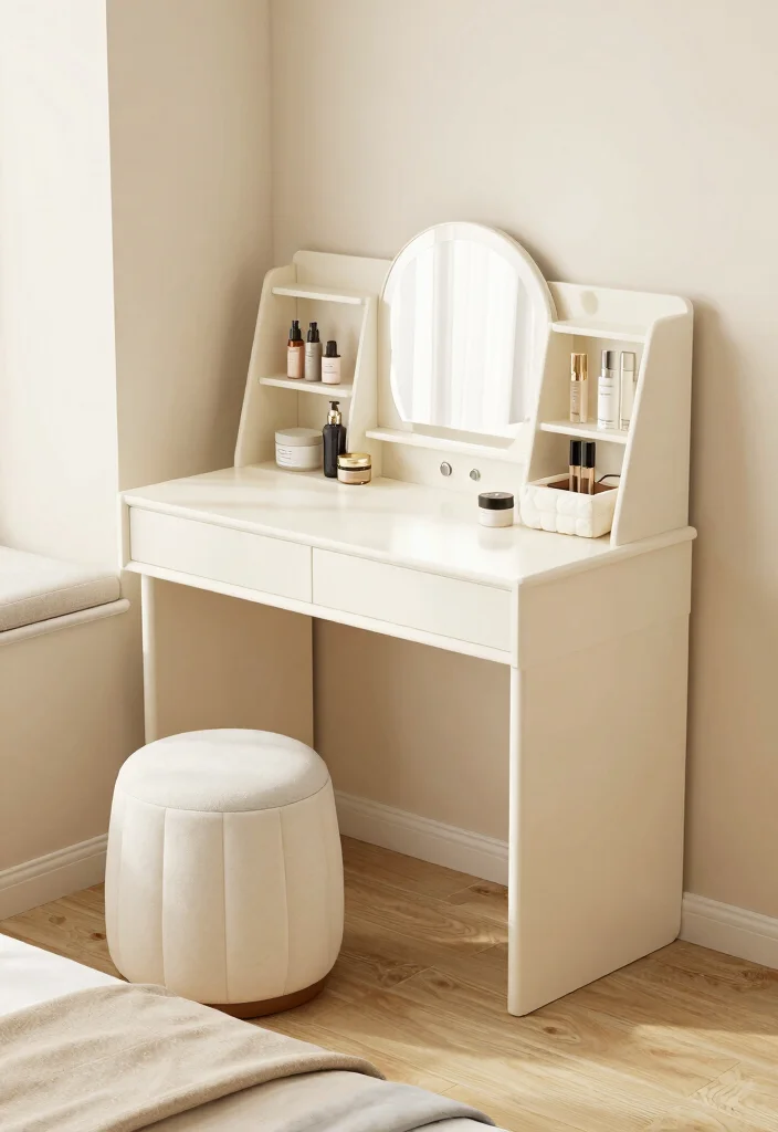 10 Small Bedroom Vanity Ideas That Save Space 3. Multi Functional Furniture 0