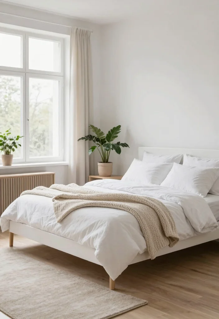 10 White Bed Frame Bedroom Ideas That Look Clean 1 10 White Bed Frame Bedroom Ideas That Look Clean 1. Scandinavian Simplicity 0