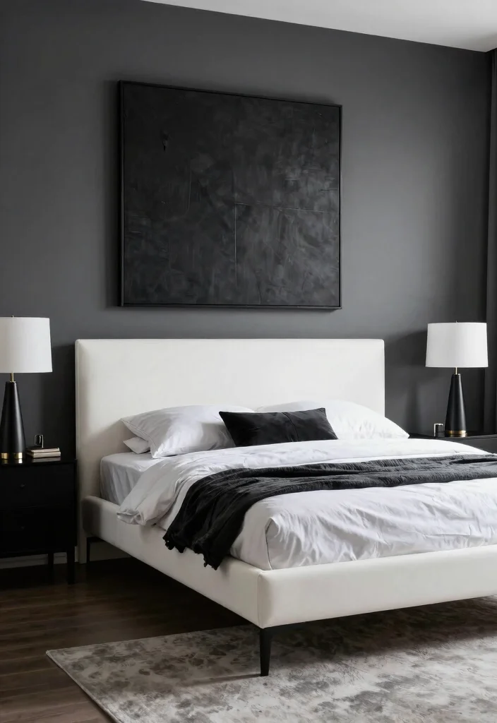 10 White Bed Frame Bedroom Ideas That Look Clean 2 10 White Bed Frame Bedroom Ideas That Look Clean 2. Monochrome Magic 0
