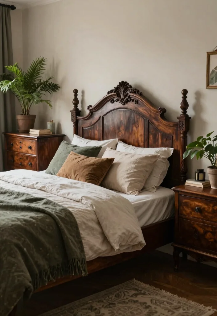 10 Witchy Bedroom Ideas with Dark Moody Vibes 24 10 Witchy Bedroom Ideas with Dark Moody Vibes 4. Dark Wood Accents 0