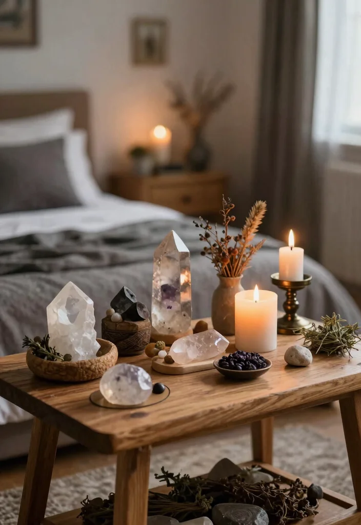 10 Witchy Bedroom Ideas with Dark Moody Vibes 49 10 Witchy Bedroom Ideas with Dark Moody Vibes 9. Personal Altar Space 0