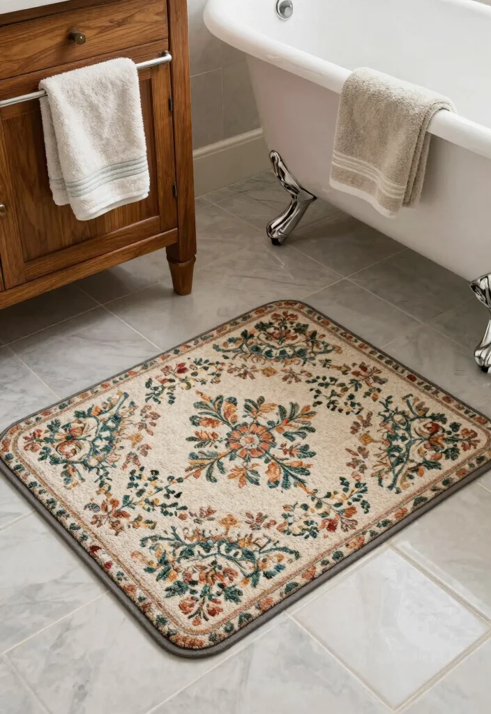 12 Antique Bathroom Ideas with Vintage Character 51 12 Antique Bathroom Ideas with Vintage Character 11. Vintage Bath Mats 0