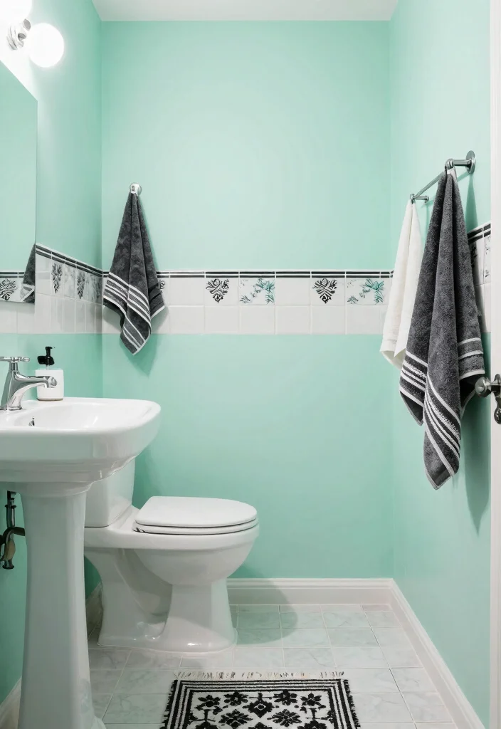 12 Antique Bathroom Ideas with Vintage Character 48 12 Antique Bathroom Ideas with Vintage Character 8. Retro Color Schemes 0