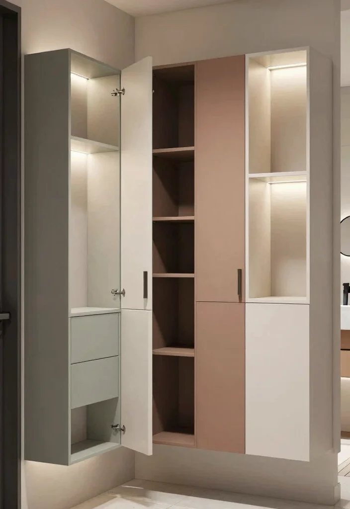 12 Bathroom Cupboard Ideas That Hide Clutter Beautifully 12. Customizable Modular Cupboards 0