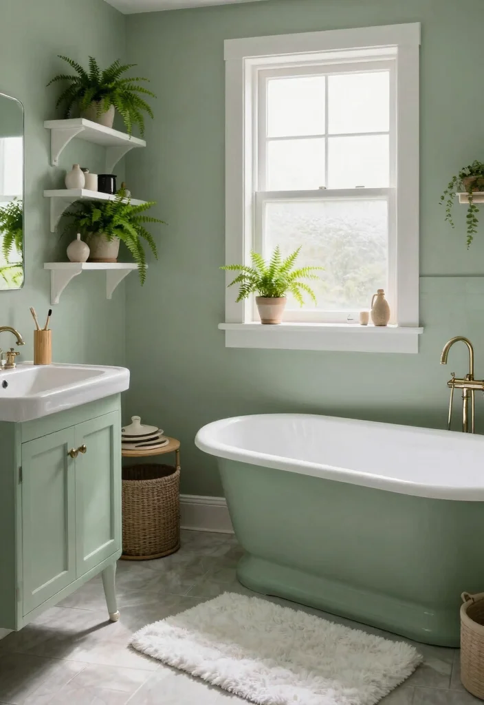 12 Bathroom Decor Color Ideas That Set the Mood 1 12 Bathroom Decor Color Ideas That Set the Mood 1. Soft Sage Green 0