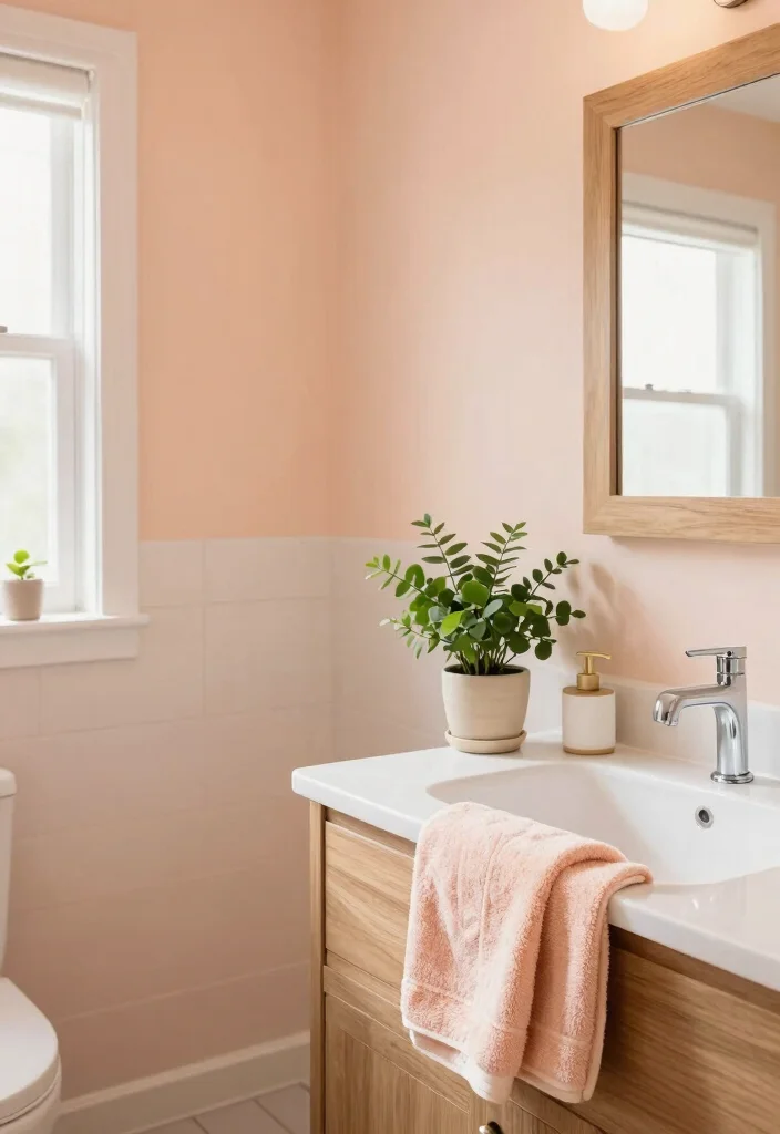12 Bathroom Decor Color Ideas That Set the Mood 61 12 Bathroom Decor Color Ideas That Set the Mood 11. Pale Peach 0