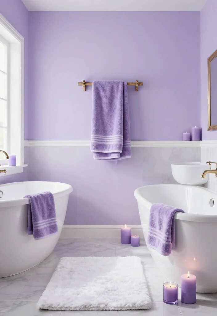 12 Bathroom Decor Color Ideas That Set the Mood 14 12 Bathroom Decor Color Ideas That Set the Mood 4. Soft Lavender 0