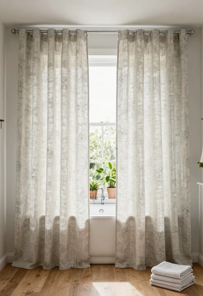 12 Bathroom Partition Ideas That Improve Layout and Privacy 5. Fabric Curtains 0