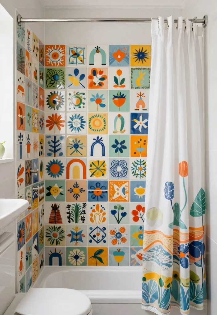 12 Bathroom Shower Tile Ideas That Steal Attention 11. Vinyl Tiles with Eco Friendly Features 0