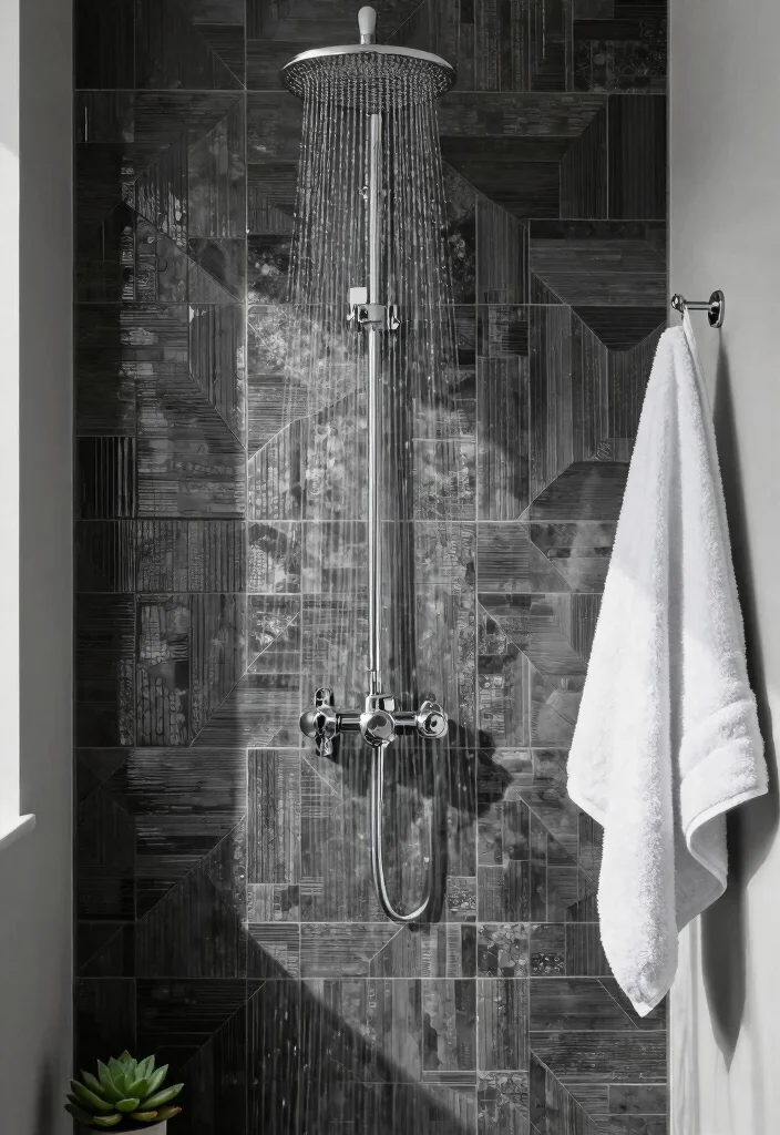 12 Bathroom Shower Tile Ideas That Steal Attention 9. 3D Textured Tiles 0