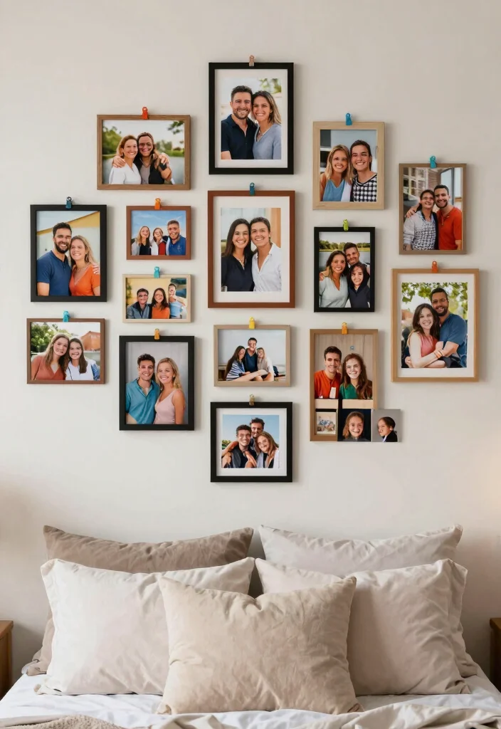12 Bedroom Poster Wall Ideas That Feel Personal 13 12 Bedroom Poster Wall Ideas That Feel Personal 3. Personalized Photo Collages 0