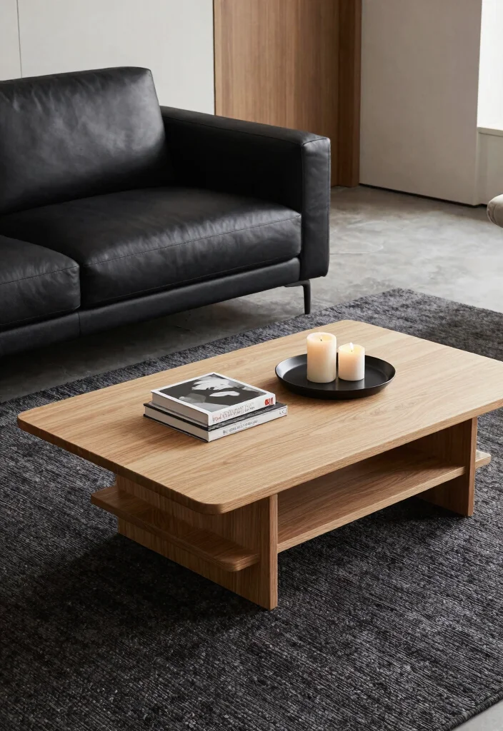 12 Black Couch Living Room Decor Ideas with Contrast 26 12 Black Couch Living Room Decor Ideas with Contrast 6. Stylish Coffee Tables 0