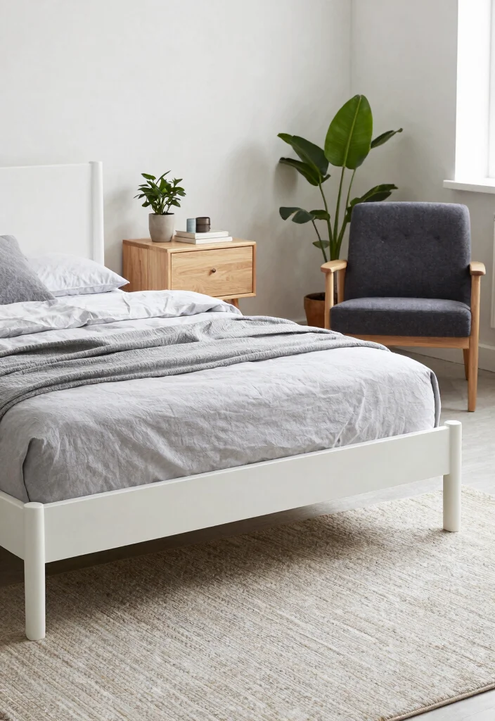 12 Black White and Grey Bedroom Ideas That Feel Balanced 10. Modern Scandinavian Influence 0