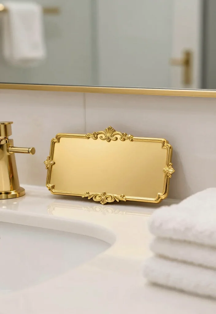 12 Black and Gold Bathroom Decor Ideas That Look Expensive 52 12 Black and Gold Bathroom Decor Ideas That Look Expensive 12. Personalized Gold Name Plates 0