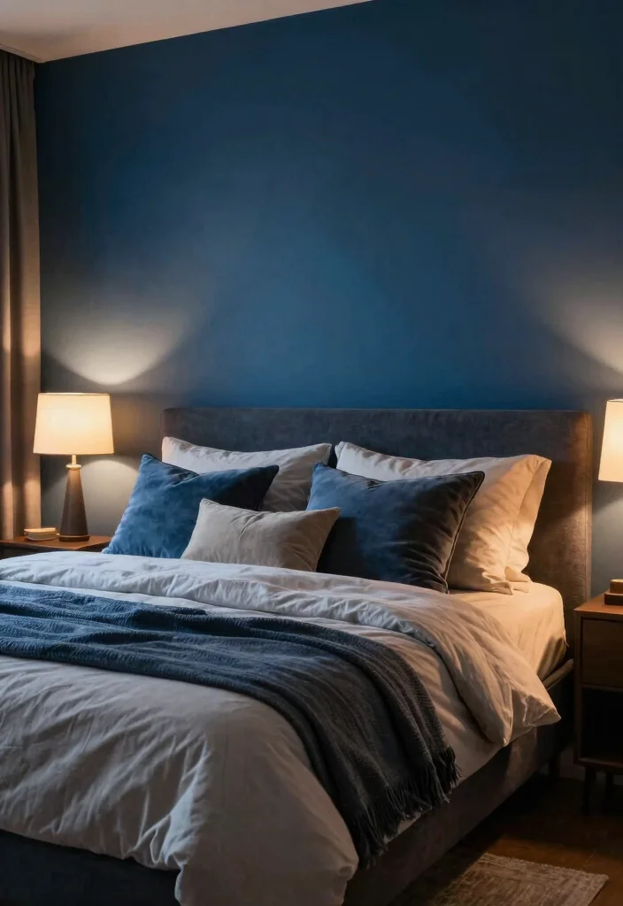 12 Blue Bedroom Ideas for a Relaxing Mood 6. Deep Ocean Blue Dreams 0