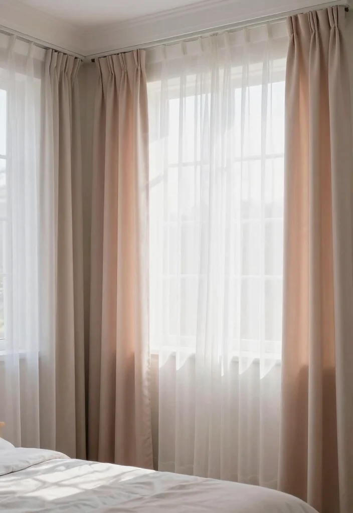 12 Calm Bedroom Ideas for Better Rest 11. Calming Window Treatments 0