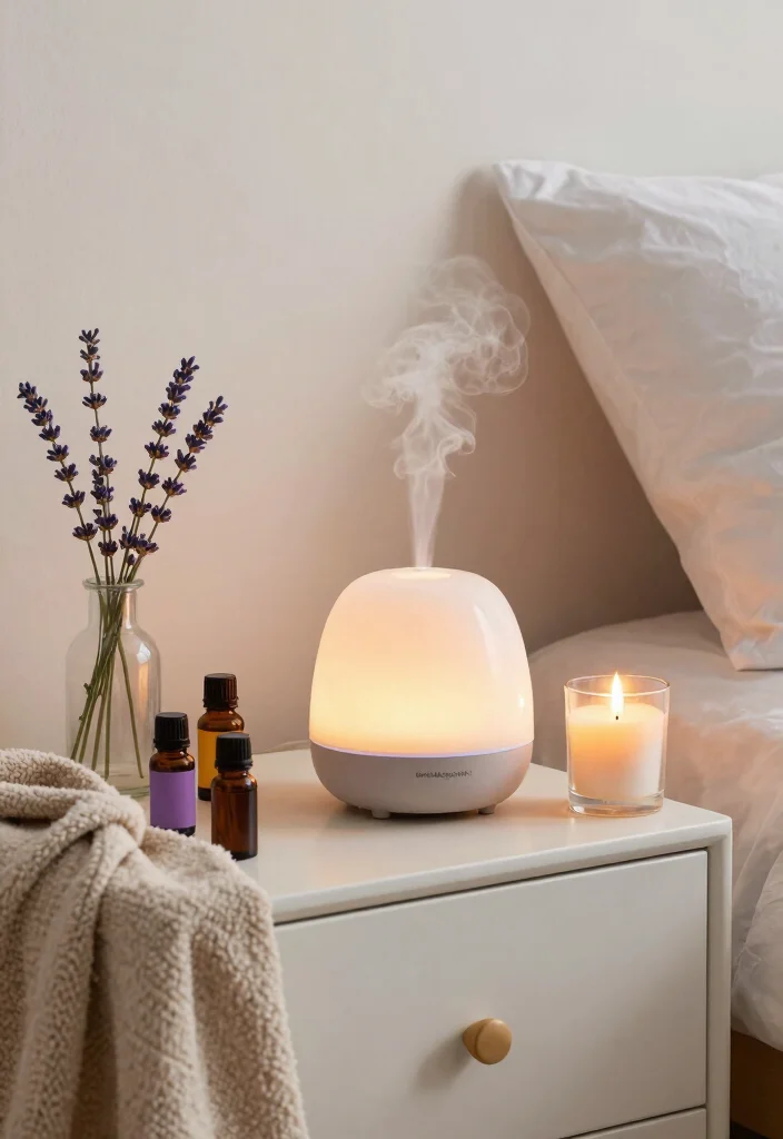 12 Calm Bedroom Ideas for Better Rest 8. Aromatherapy Touches 0