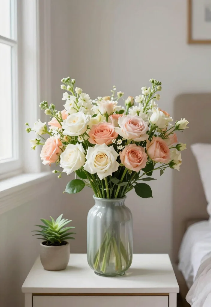 12 Classy Bedroom Ideas That Feel Calm and Elegant 39 12 Classy Bedroom Ideas That Feel Calm and Elegant 9. Fresh Flowers and Plants for a Lively Touch 0