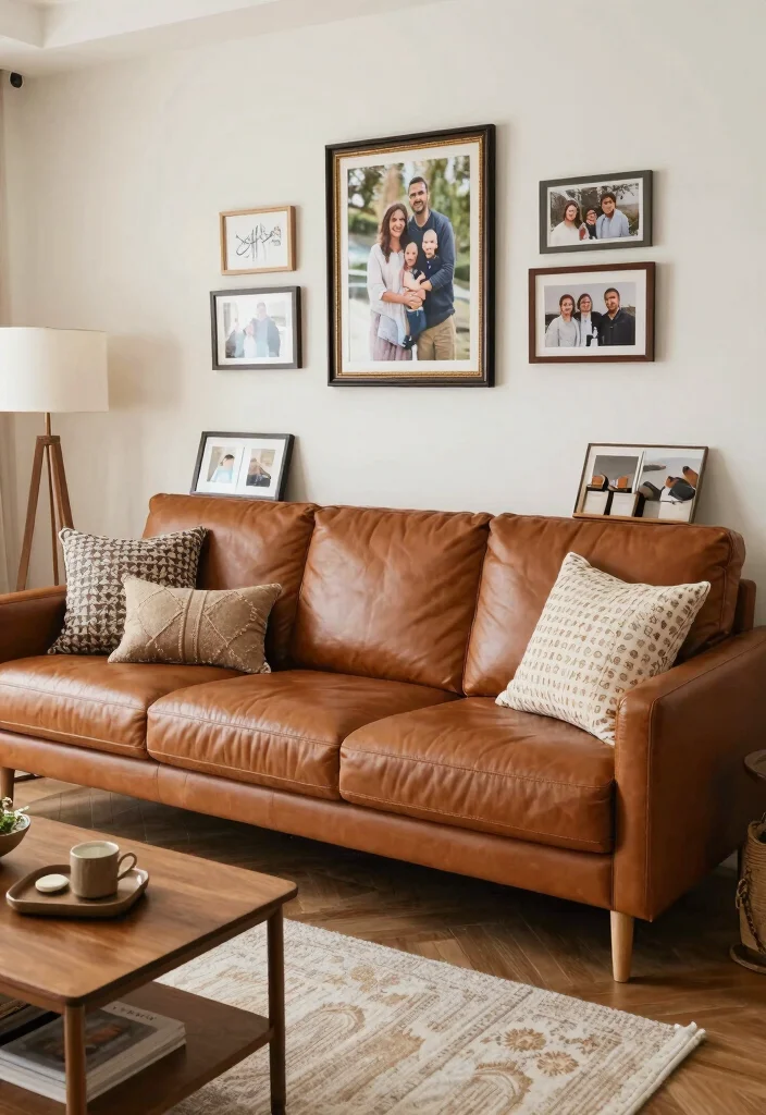 12 Cognac Couch Living Room Ideas That Look Rich 49 12 Cognac Couch Living Room Ideas That Look Rich 9. Personal Touches and Accessories 0