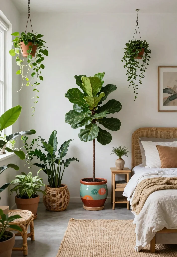 12 Colorful Bedroom Ideas That Feel Happy 15 12 Colorful Bedroom Ideas That Feel Happy 5. Nature Inspired Touches 0