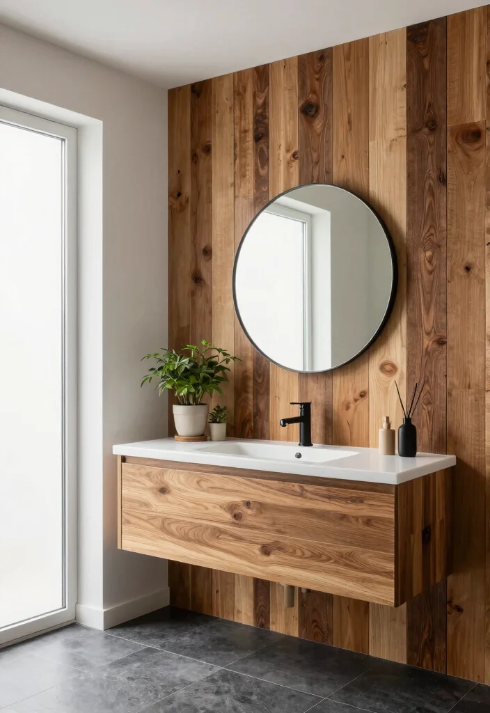 12 Cool Bathroom Ideas with Modern Visual Impact 1. Eco Friendly Wall Panels 0