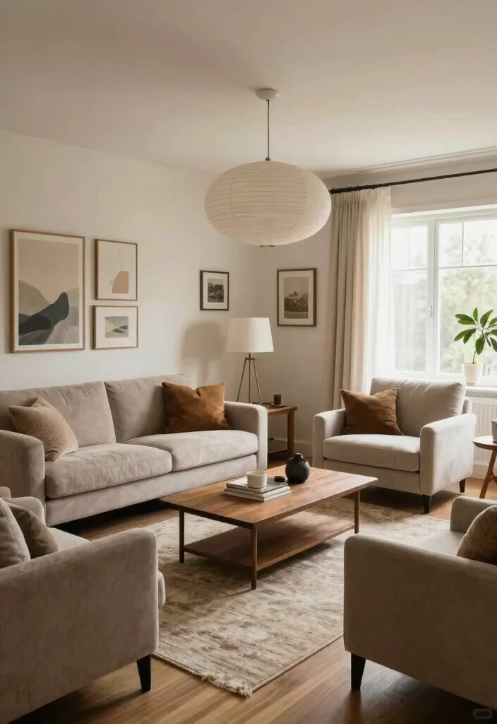12 Cozy Living Room Ideas with Warm Colors 11. Play with Layout 0