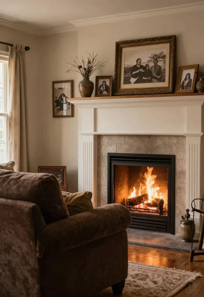 12 Dark Brown Sofa Living Room Ideas That Feel Grounded 51 12 Dark Brown Sofa Living Room Ideas That Feel Grounded 11. Cozy Fireplace Integration 0