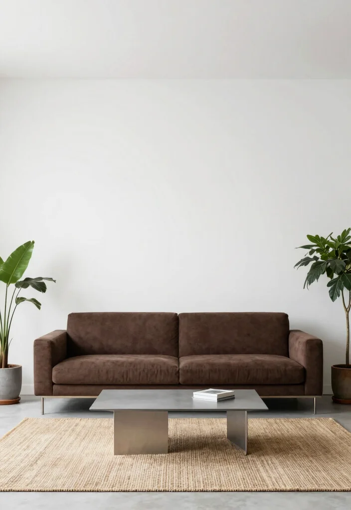12 Dark Brown Sofa Living Room Ideas That Feel Grounded 2 12 Dark Brown Sofa Living Room Ideas That Feel Grounded 2. Modern Minimalist Meets Rustic Warmth 0