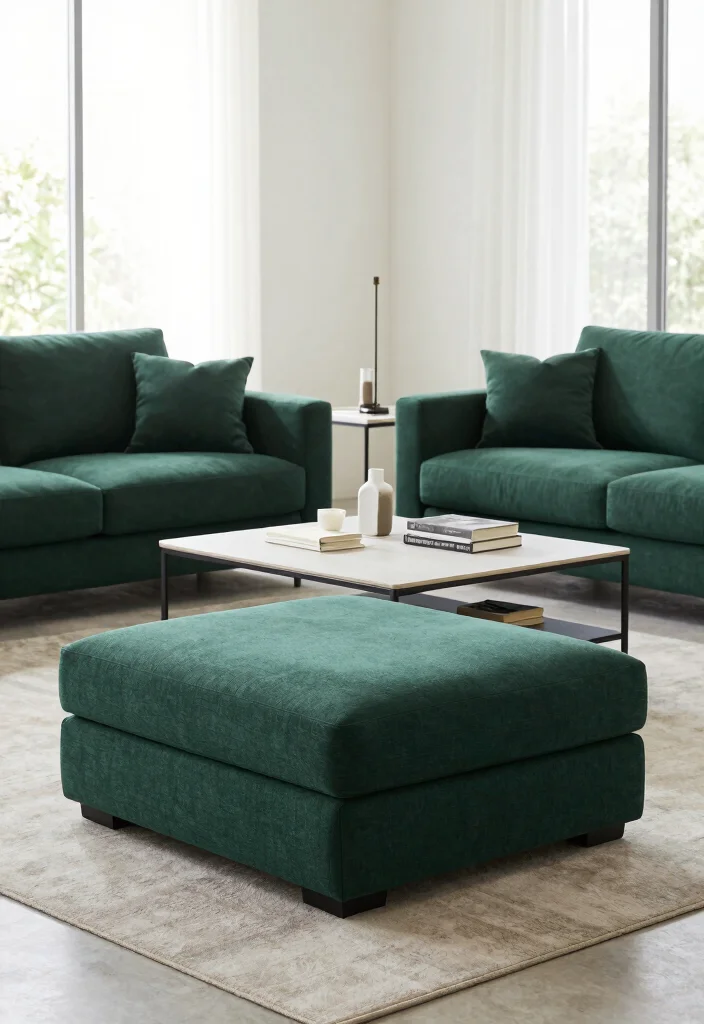 12 Dark Green Living Room Ideas with Rich Style 50 12 Dark Green Living Room Ideas with Rich Style 10. Utilize Functional Furniture 0